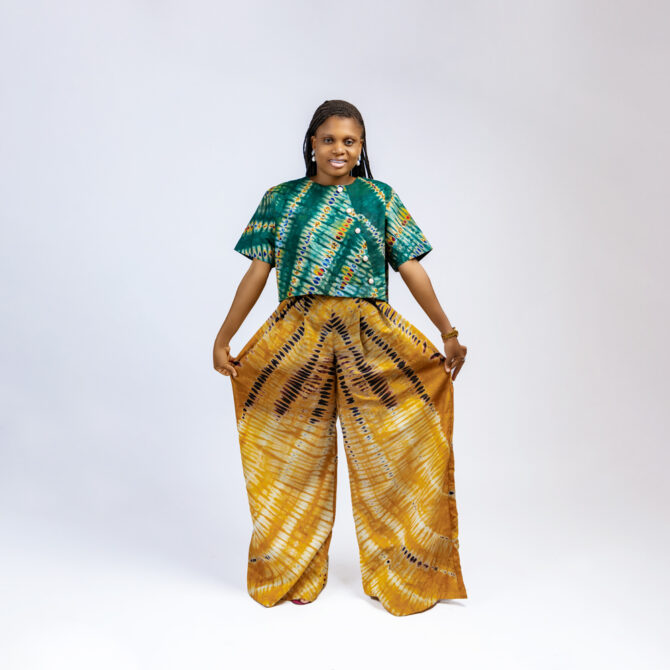 Adire Crop Top & Palazzo