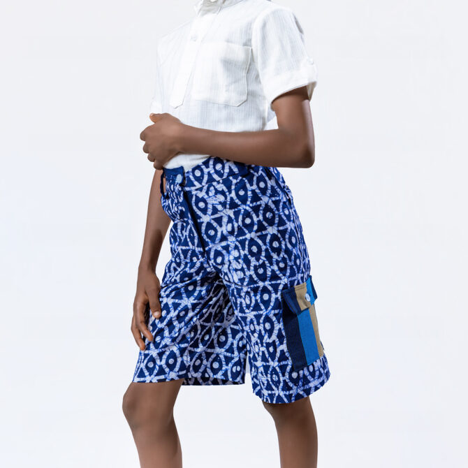 Ire Adire and ASo Oke Shorts - Image 2