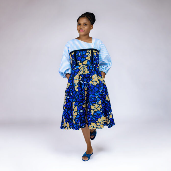 Bimbo Dress – Patterned Chic with Ankara Flair
